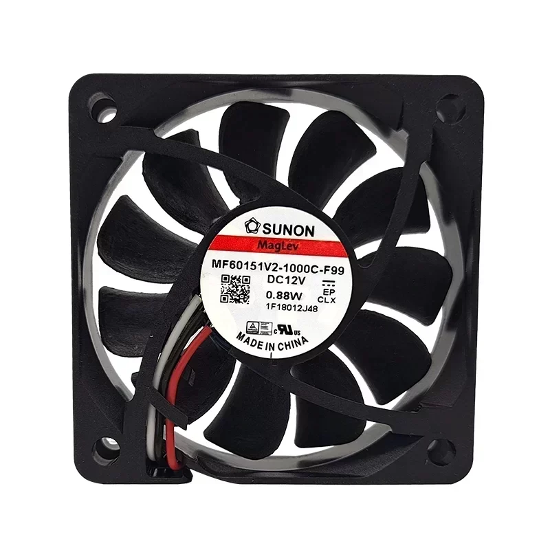 SUNON MF60151V2-1000C-A99 Axial Fan VAPO Bearing Plastic 60x60x15MM 12VDC 0.88W 22.9CFM 3900RPM