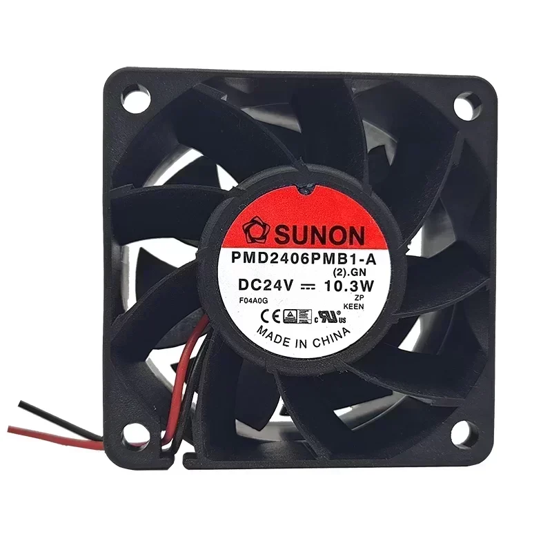 SUNON PMD2406PMB1-A(2).GN Axial Fan Ball Bearing Plastic Blades 60x60x38mm 24V 10.3W 56.5CFM 8000RPM
