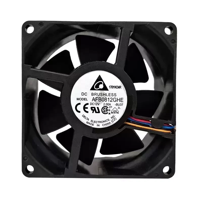 Delta AFB0812GHE-BU37 Axial Flow Cooling Fan 12V 2A