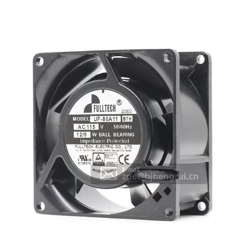 Fulltech UF80A11BTH 115V AC 80X80X38mm Cabinet Axial Fan
