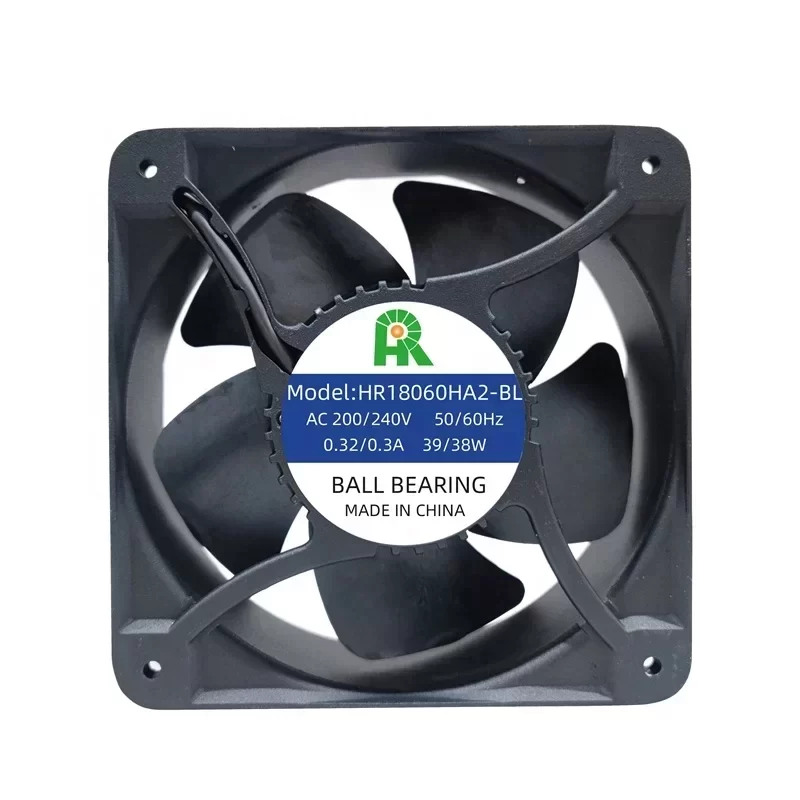 HR18060HA2-BL 180x180x60mm 200V 240V AC Axial Fan