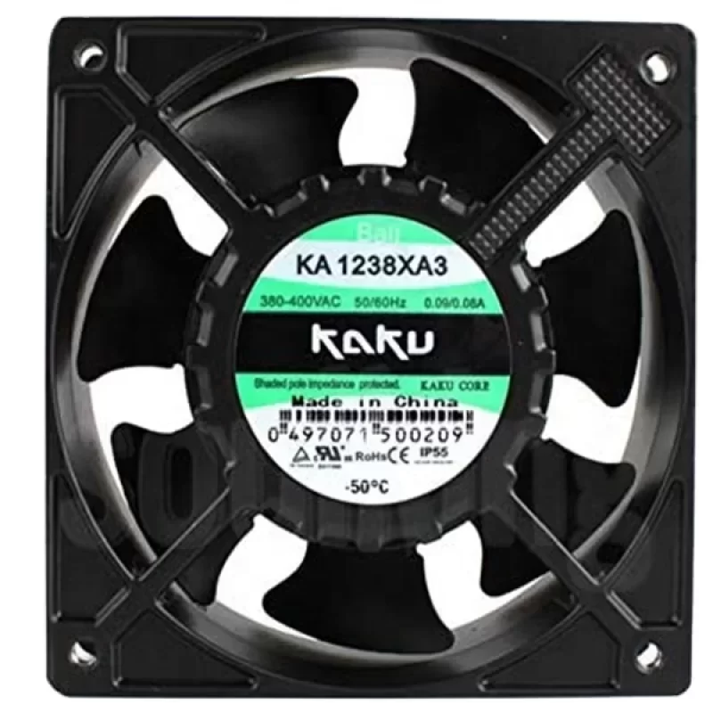 KAKU KA1238XA3 380V/400V AC 120x120x38mm Cabinet Axial Fan