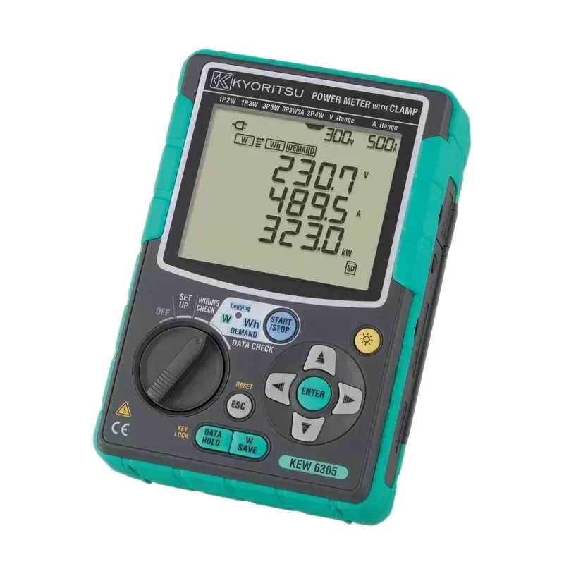 Kyoritsu KEW6305 Three Phase True RMS Power Quality Tester Kit Power Meter for Electrical Testing