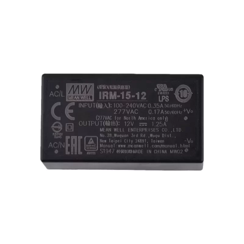 MEAN WELL IRM-15-12 15W AC-DC PCB-Mount Green Power