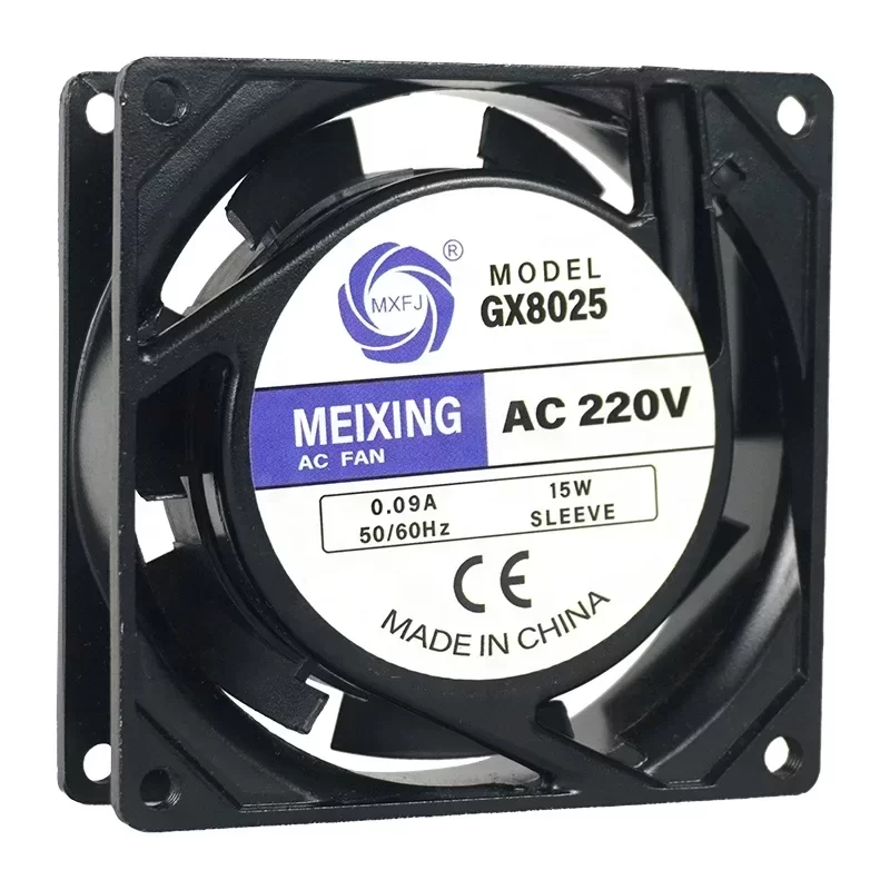 MEIXING GX8025 220VAC 80x80x25mm Axial Cooling Fan