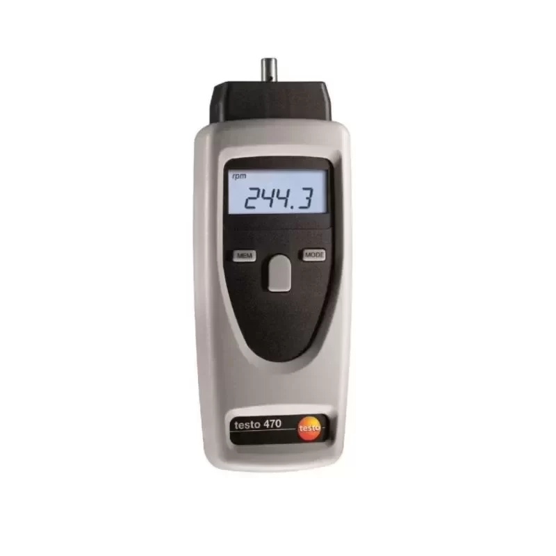 Testo 470 Photo/Contact Tachometer Speed Measuring Instrument with 100 000 RPM Capabilities