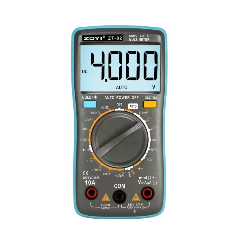 ZOYI ZT-82 Digital Multimeter 4000 Counts Dual-Mode LCD Manual